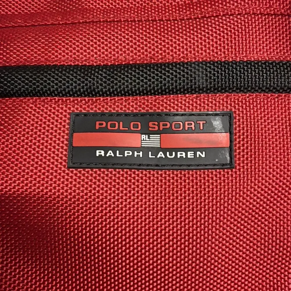 Vintage Polo Sport Ralph Lauren Red Duffel Gym Travel Bag USA 1990s